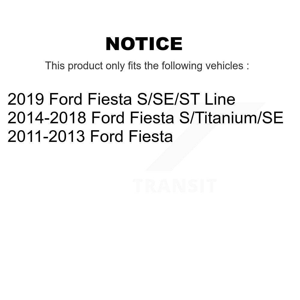 Front Disc Brake Caliper Left Right Side (Driver Passenger) Kit For Ford Fiesta