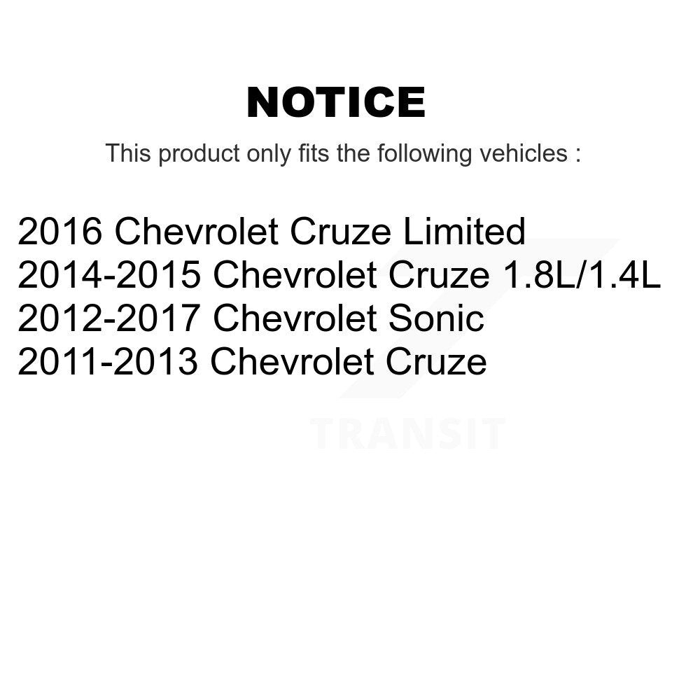 Kit d'étrier de frein à disque avant gauche droit pour Chevrolet Cruze Sonic Limited 