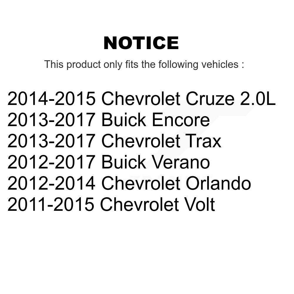 Kit d'étrier de frein à disque avant, pour Chevrolet Buick Cruze Encore Trax Verano Volt 