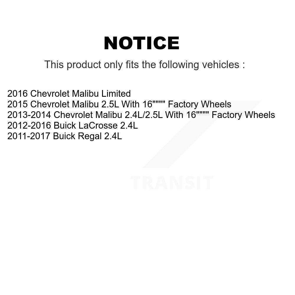 Front Disc Brake Caliper Kit For Chevrolet Malibu Buick LaCrosse Regal Limited