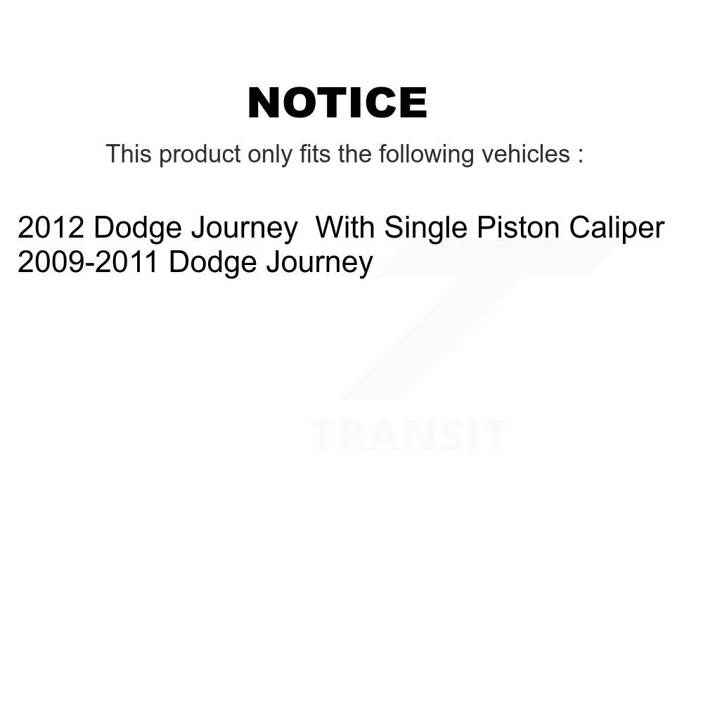 Front Brake Caliper Left Right Side (Driver Passenger) Kit For Dodge Journey