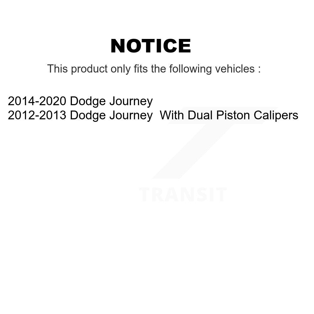 Front Brake Caliper Left Right Side (Driver Passenger) Kit For Dodge Journey