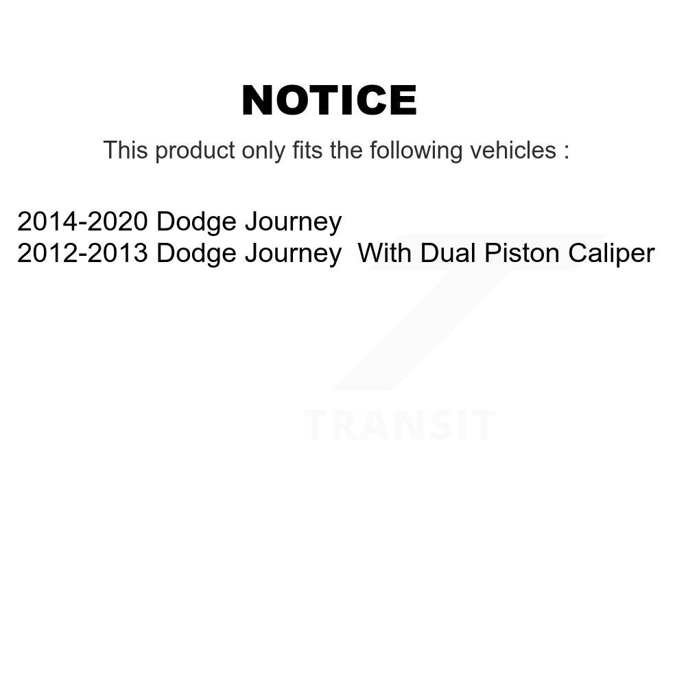 Front Brake Caliper Left Right Side (Driver Passenger) Kit For Dodge Journey