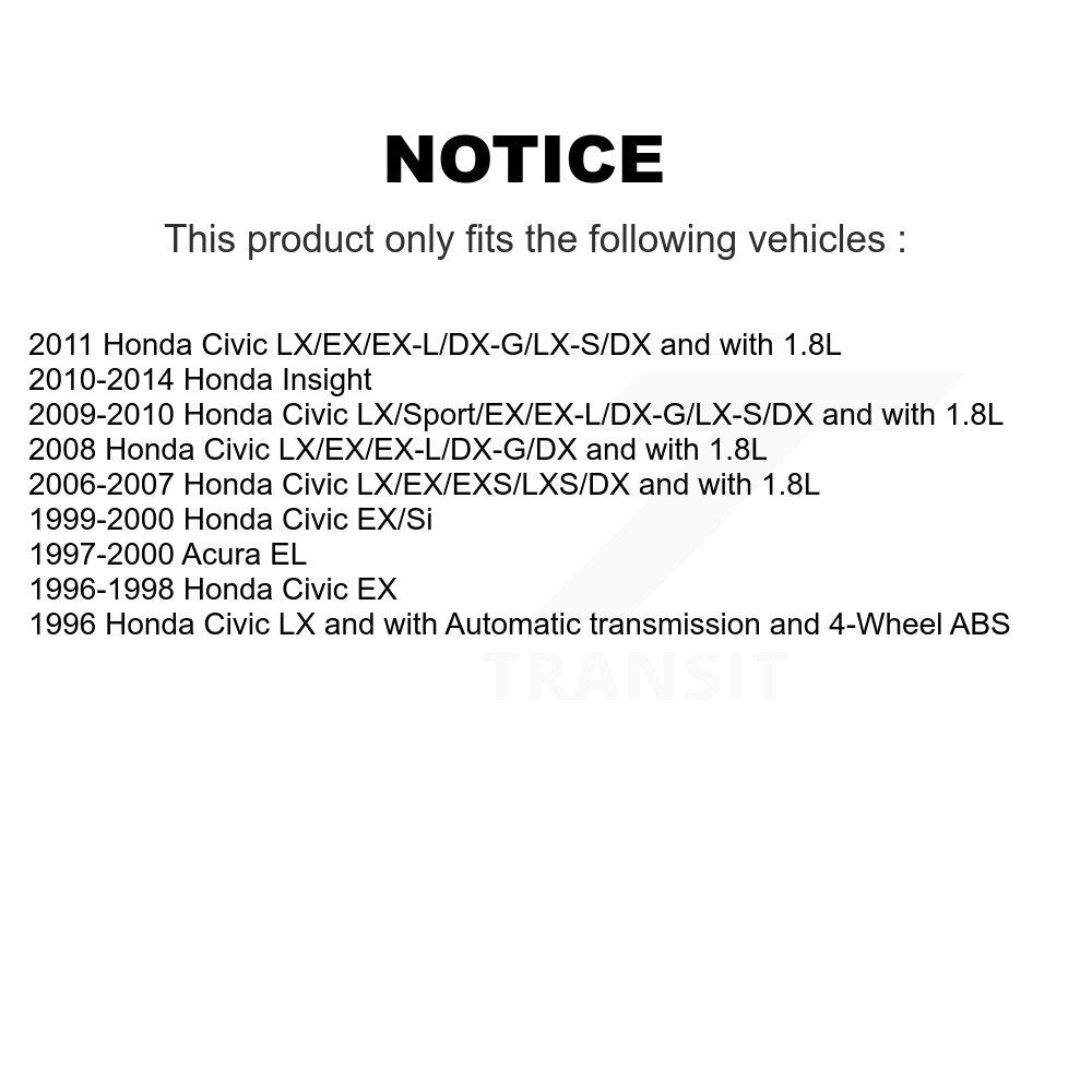 Étrier de frein à disque avant, Kit côté gauche droit pour Honda Civic Insight Acura EL 