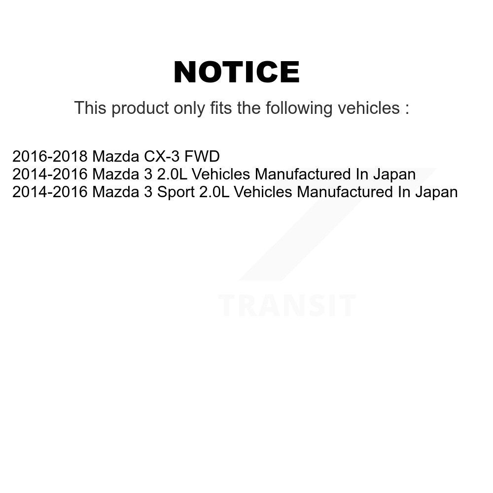 Front Brake Caliper Left Right Driver Passenger Side Kit For Mazda 3 CX-3 Sport
