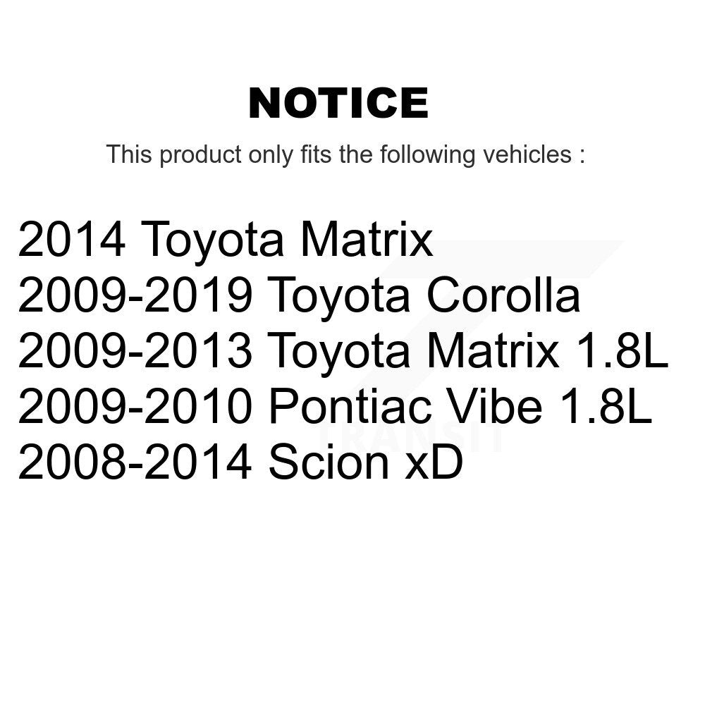 Front Disc Brake Caliper Kit For Toyota Corolla Scion xD Matrix Pontiac Vibe