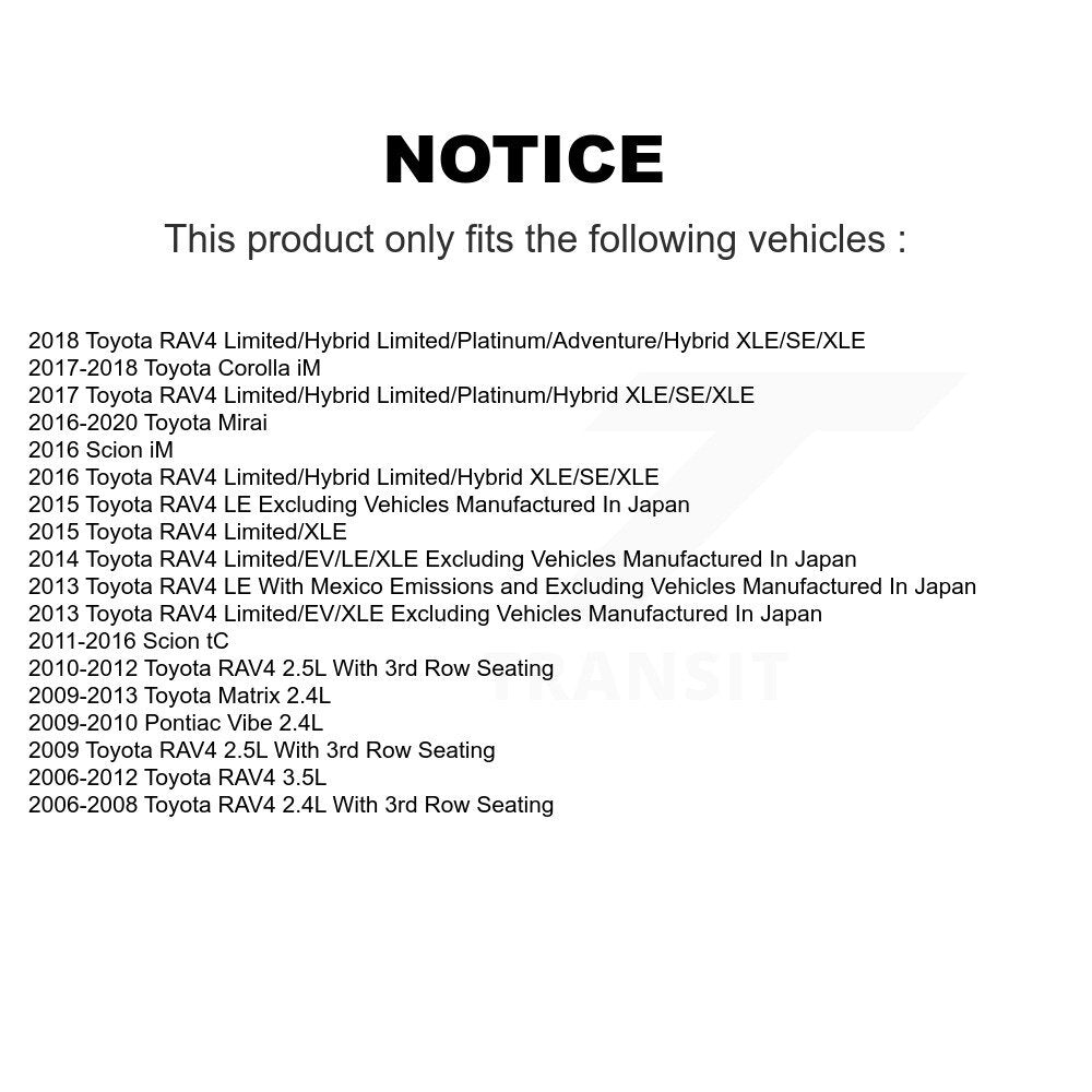 Front Brake Caliper Kit For Toyota RAV4 Scion tC Matrix Pontiac Vibe Corolla iM
