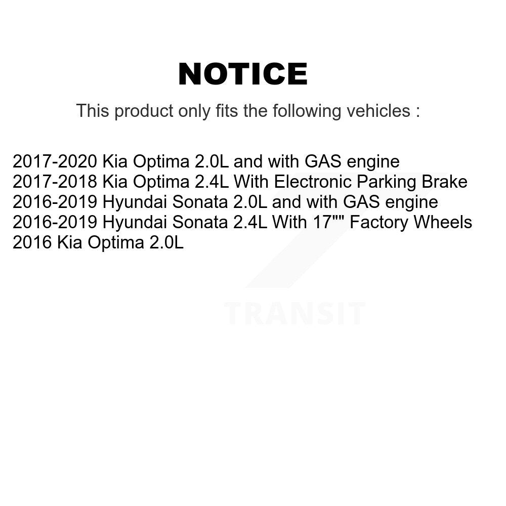 Front Disc Brake Caliper Left Right Side Kit For Hyundai Sonata Kia Optima
