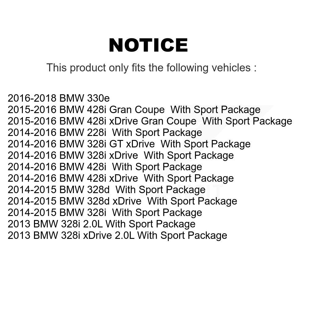 Front Brake Caliper Kit For BMW 328i xDrive 428i Gran Coupe GT 228i 328d 330e