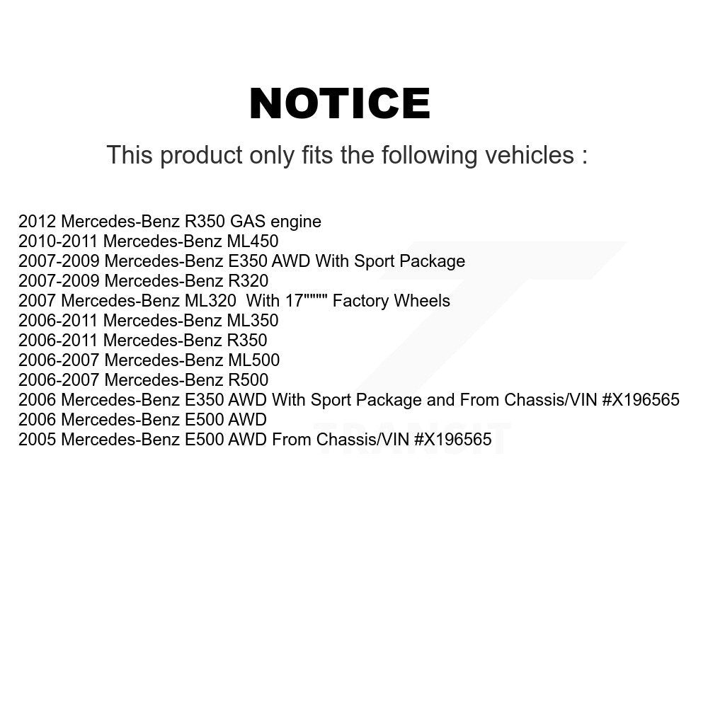 Front Brake Caliper Kit For Mercedes-Benz ML350 E350 R350 ML320 ML500 R320 E500