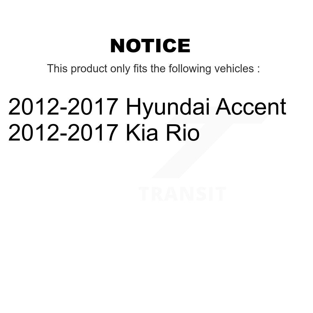 Front Brake Caliper Left Right Side Kit For 2012-2017 Hyundai Accent Kia Rio