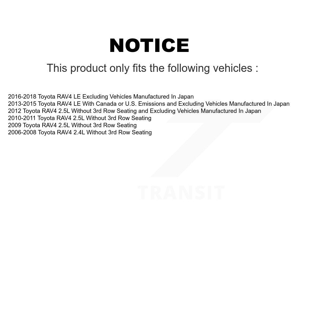 Front Disc Brake Caliper Left Right Side (Driver Passenger) Kit For Toyota RAV4