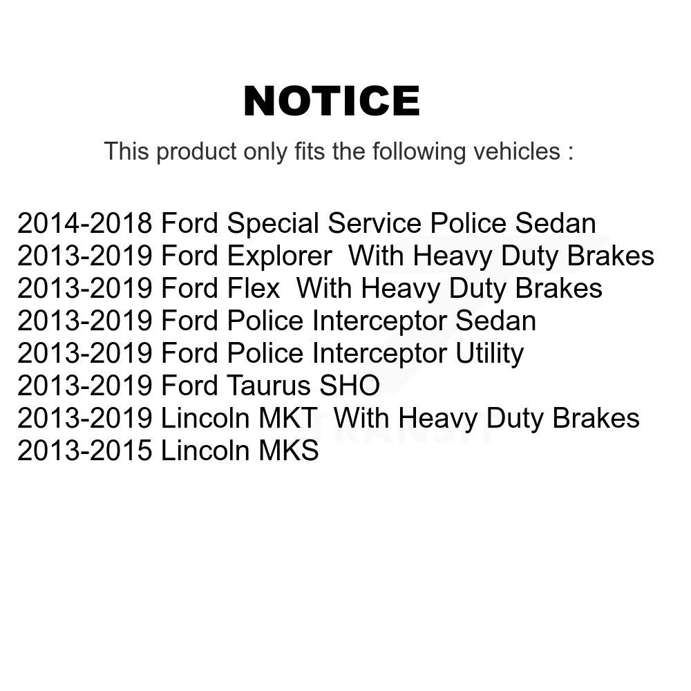 Rear Brake Caliper Kit For Ford Explorer Flex Taurus Police Interceptor Utility