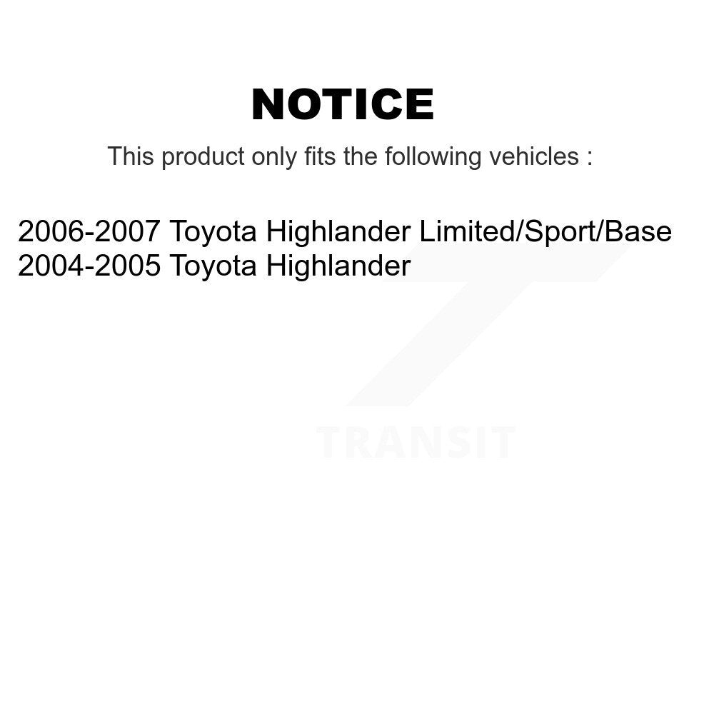Rear Brake Caliper Left Right Side (Driver Passenger) Kit For Toyota Highlander