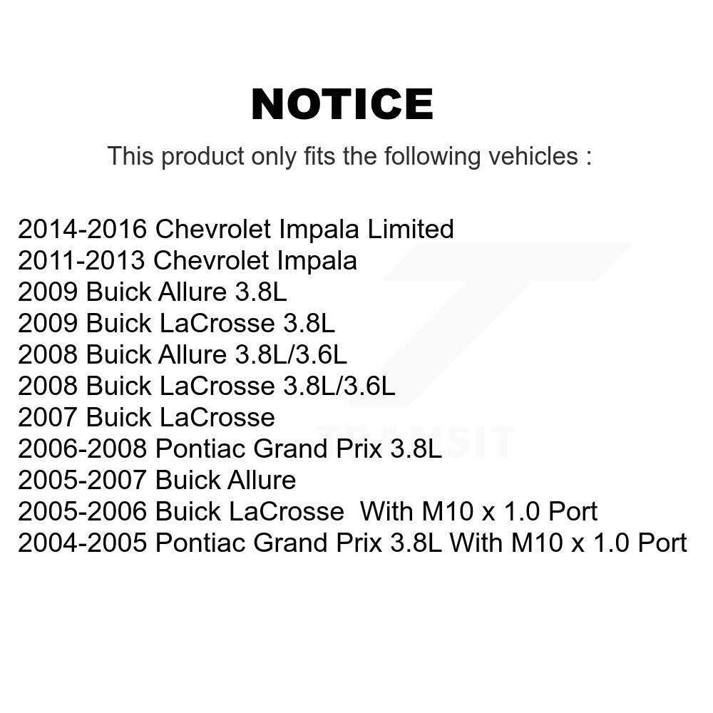 Rear Brake Caliper Kit For Chevrolet Impala Pontiac Grand Prix Buick LaCrosse