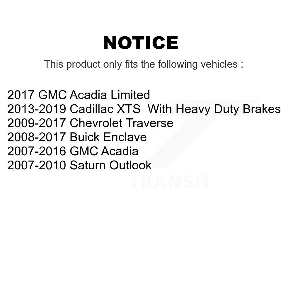 Rear Brake Caliper Kit For GMC Acadia Buick Enclave Chevrolet Traverse Cadillac