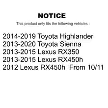 Charger l'image dans la galerie, Rear Disc Brake Caliper Kit For Toyota Highlander Sienna Lexus RX350 RX450h