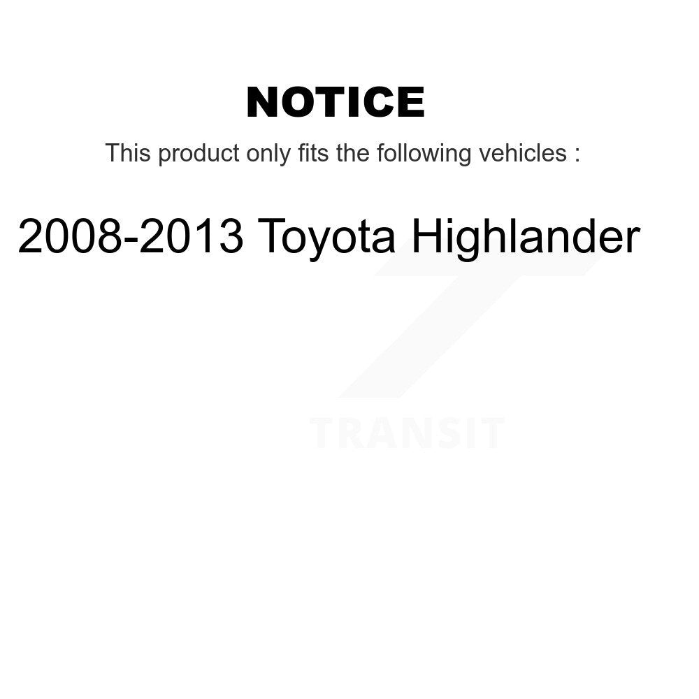 Rear Disc Brake Caliper Left Right Side Kit For 2008-2013 Toyota Highlander