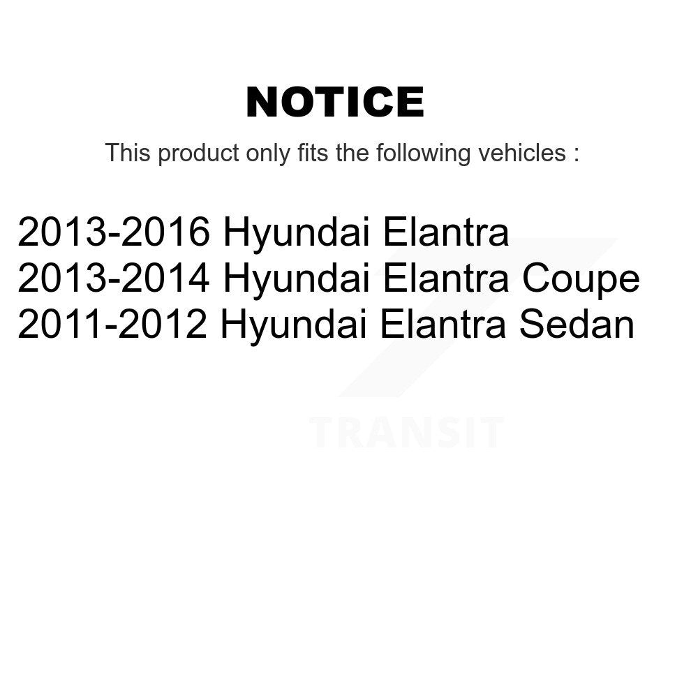 Rear Brake Caliper Left Right (Driver Passenger) Kit For Hyundai Elantra Coupe