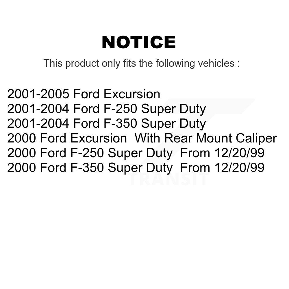 Rear Brake Caliper Left Right Side Kit For Ford F-350 Super Duty F-250 Excursion