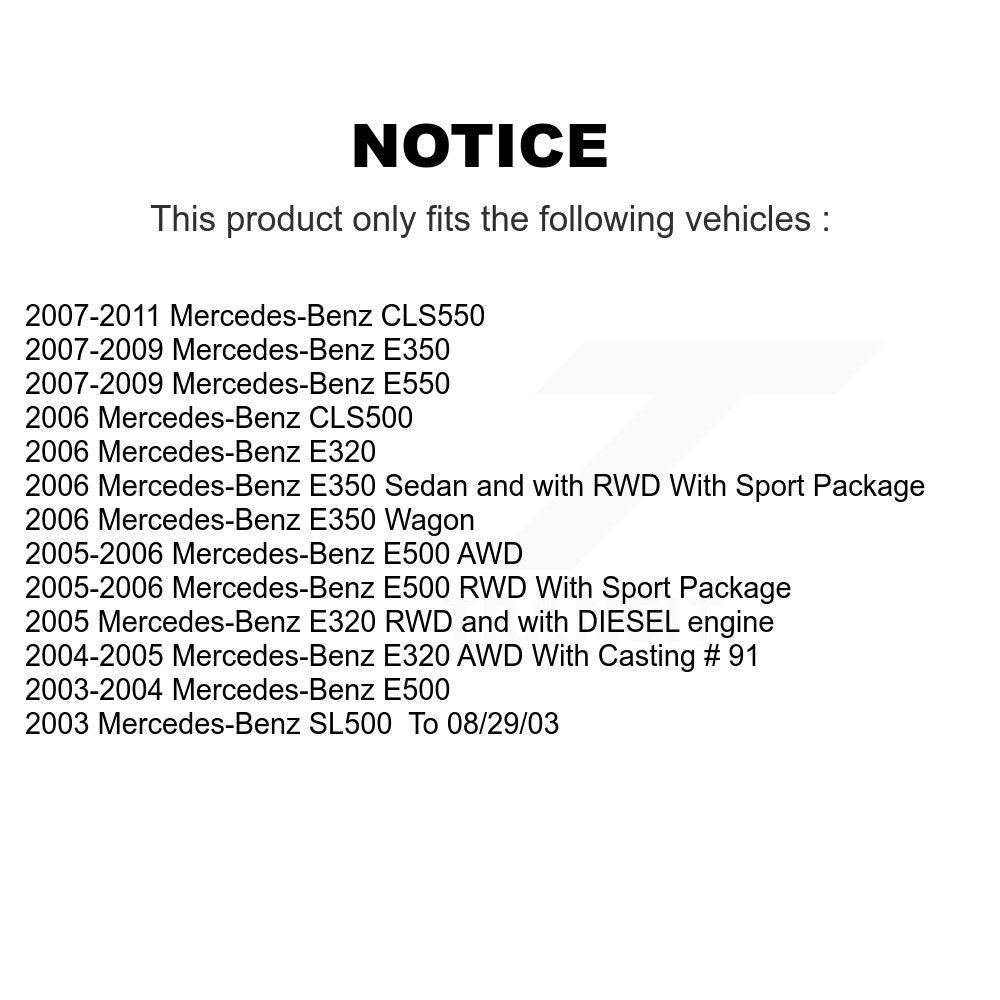 Rear Brake Caliper Kit For Mercedes-Benz E350 E320 E500 SL500 CLS550 CLS500 E550