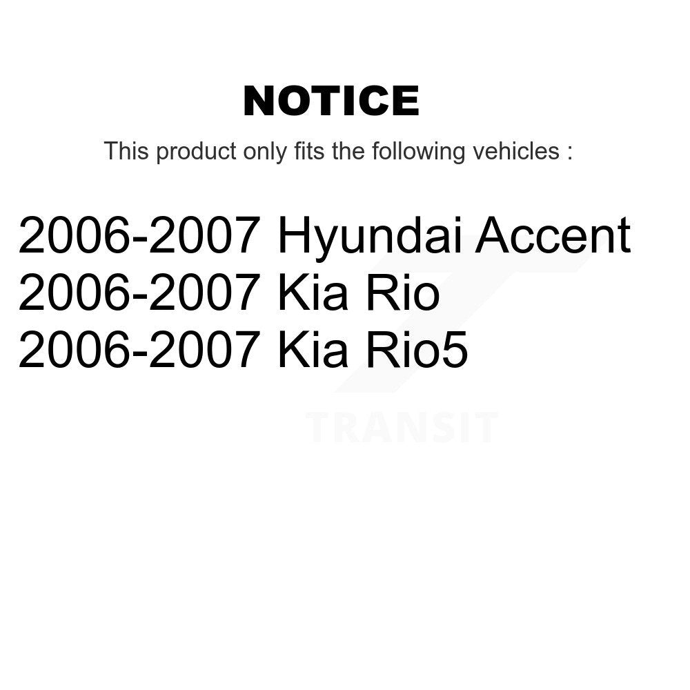 Front Rear Disc Brake Caliper Kit For 2006-2007 Hyundai Accent Kia Rio Rio5