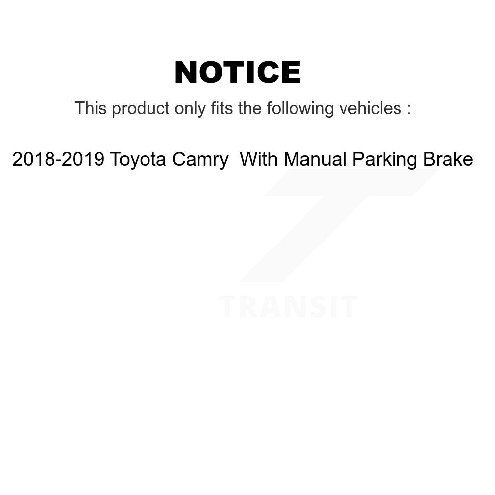Front Rear Disc Brake Caliper Kit For 2018-2019 Toyota Camry With Manual Parking KBC-100782