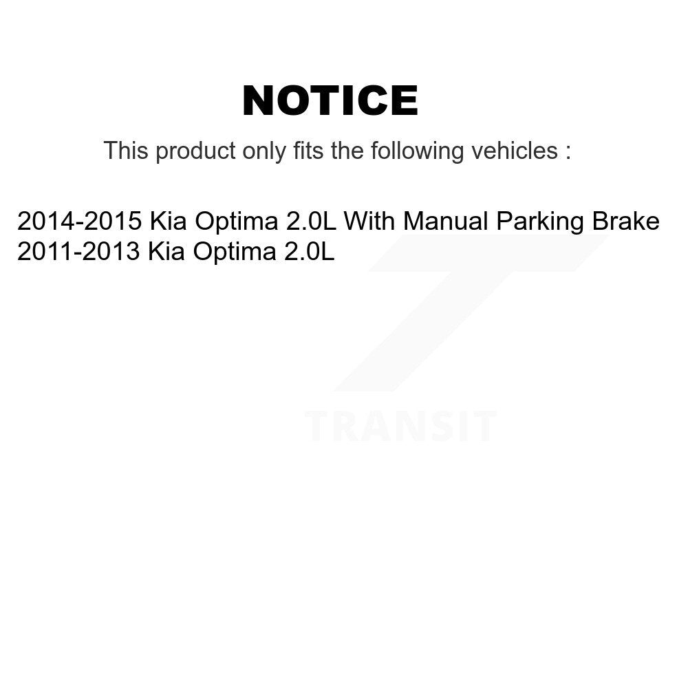 Front Rear Disc Brake Caliper Left Right Side (Driver Passenger) Kit For Kia Optima 2.0L KBC-100806