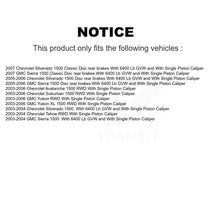Load image into Gallery viewer, Front Rear Brake Caliper Kit For Chevrolet GMC Silverado 1500 Sierra Avalanche Classic XL KBC-100816
