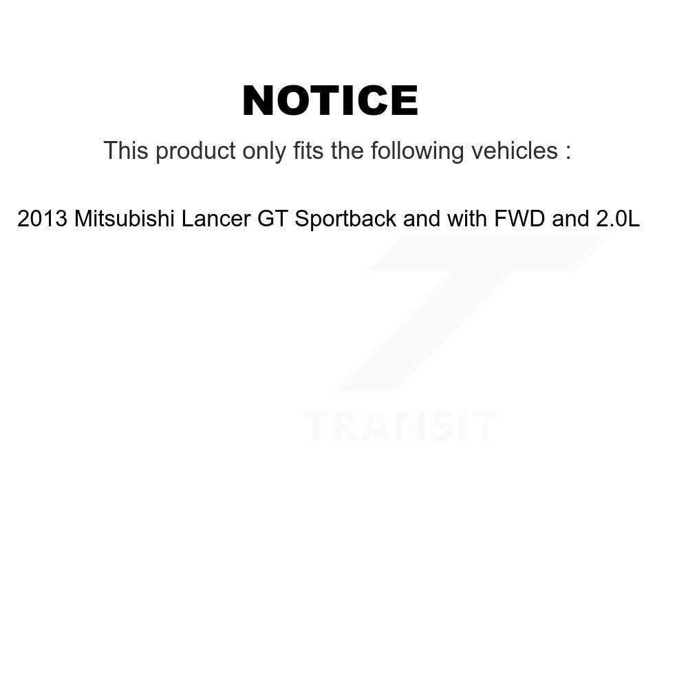 Front Rear Disc Brake Caliper Kit For 2013 Mitsubishi Lancer GT Sportback with FWD 2.0L KBC-100822