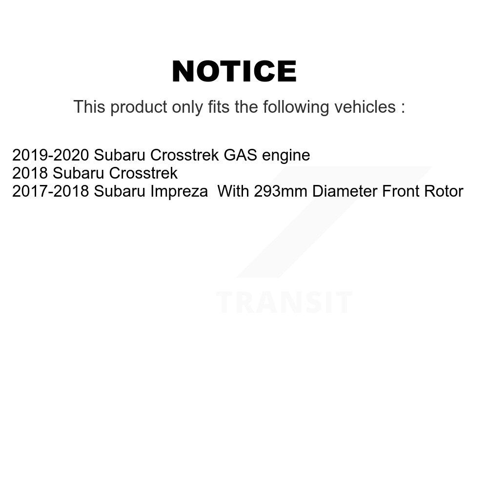 Front Rear Brake Caliper Left Right (Driver Passenger) Kit For Subaru Crosstrek Impreza KBC-100887