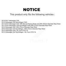 Charger l'image dans la galerie, Front Rear Brake Caliper Left Right (Driver Passenger) Kit For Volkswagen Golf SportWagen KBC-100894