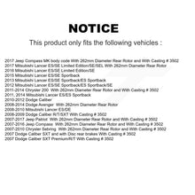 Load image into Gallery viewer, Rear Brake Rotor Ceramic Pad Kit With Calipers For Jeep Dodge Patriot Chrysler Compass