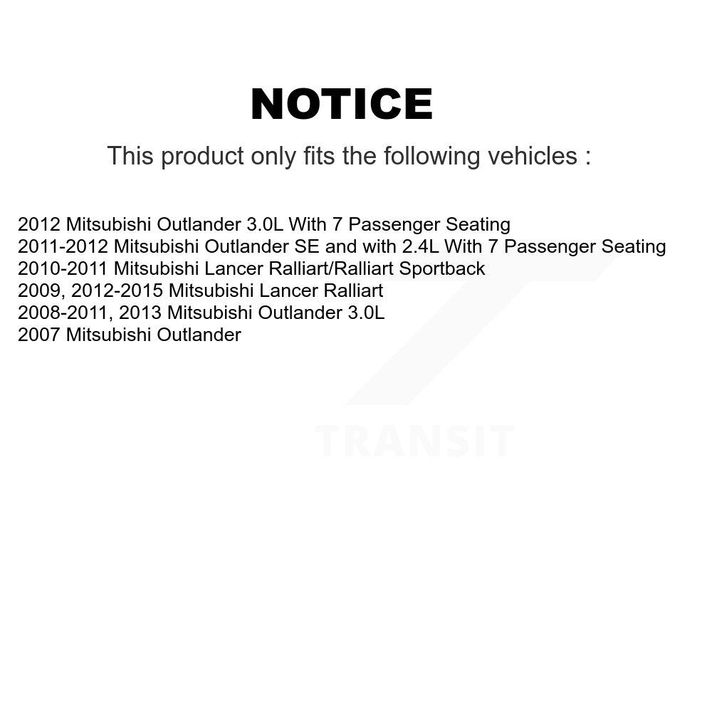 Rear Disc Brake Caliper Rotors And Ceramic Pads Kit For Mitsubishi Lancer Outlander KC8-100014T