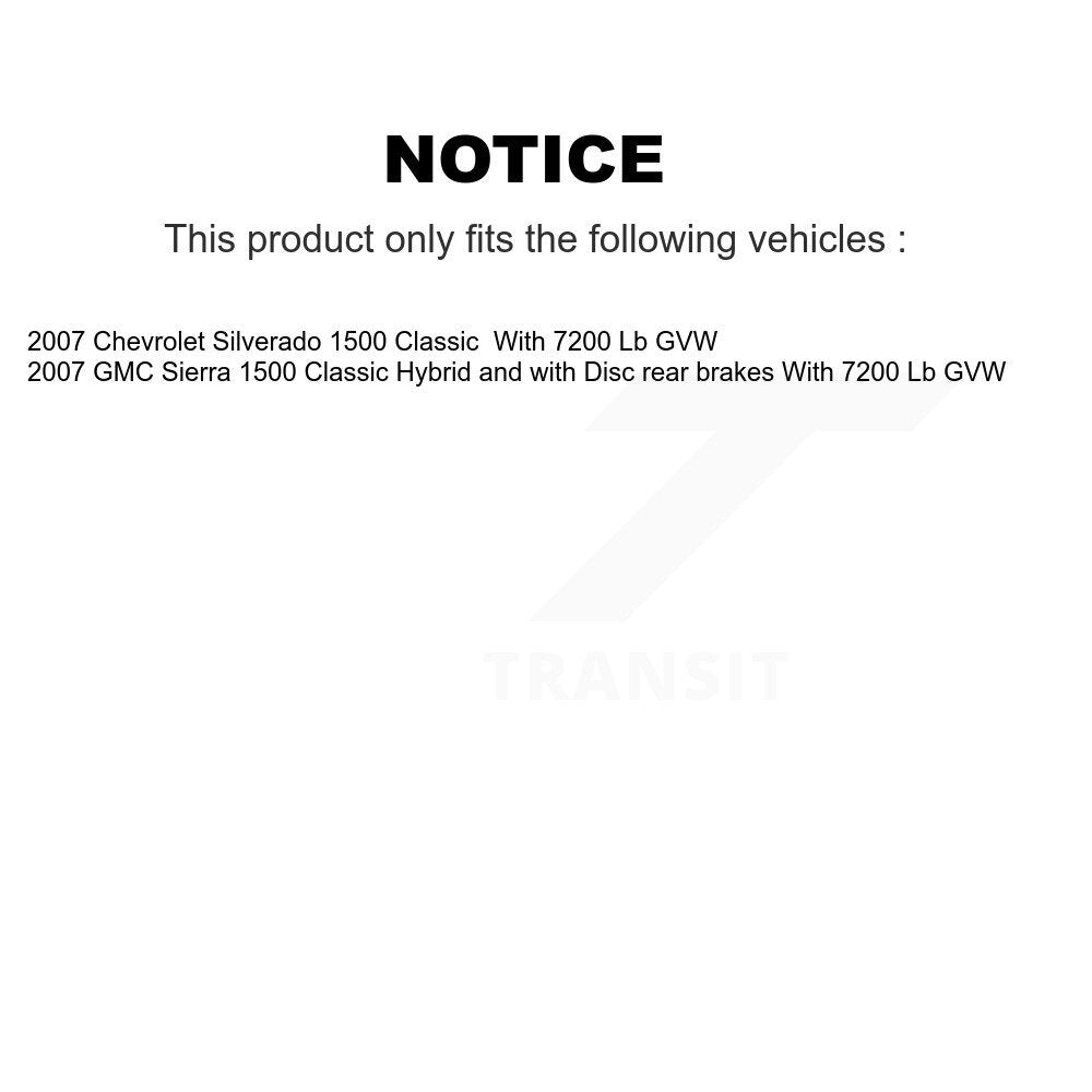 Rear Brake Caliper Rotor Ceramic Pad Kit For Chevrolet Silverado 1500 Classic GMC Sierra KC8-100076T