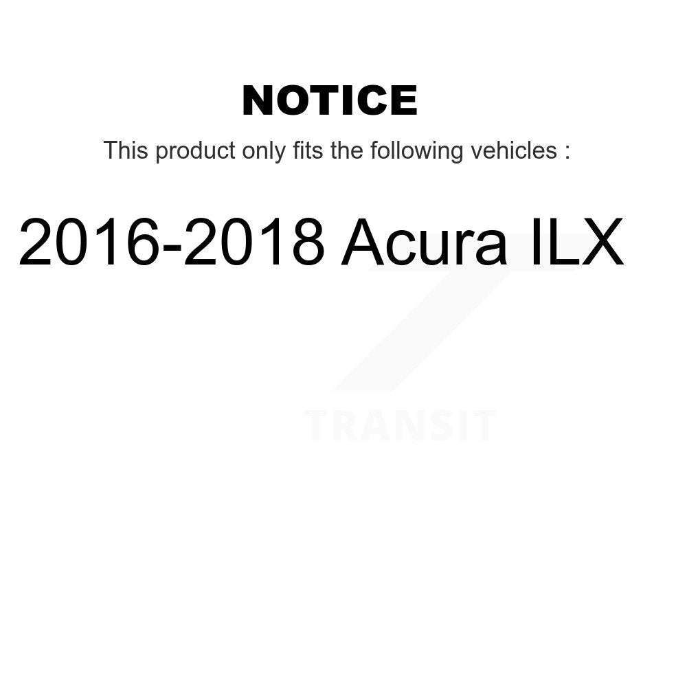 Rear Disc Brake Caliper Rotors And Ceramic Pads Kit For 2016-2018 Acura ILX KC8-100109T