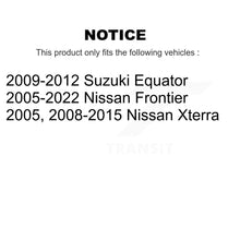 Charger l'image dans la galerie, Rear Disc Brake Caliper Rotors Ceramic Pad Kit For Nissan Frontier Xterra Suzuki Equator KC8-100113T