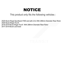 Charger l'image dans la galerie, Rear Disc Brake Rotor And Ceramic Pad Kit With Calipers For Buick LaCrosse Regal TourX
