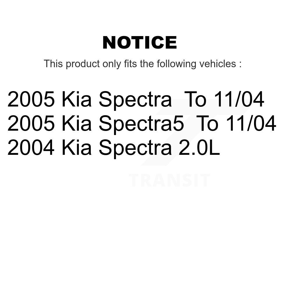 Rear Disc Brake Rotors And Ceramic Pads Kit With Calipers For Kia Spectra Spectra5