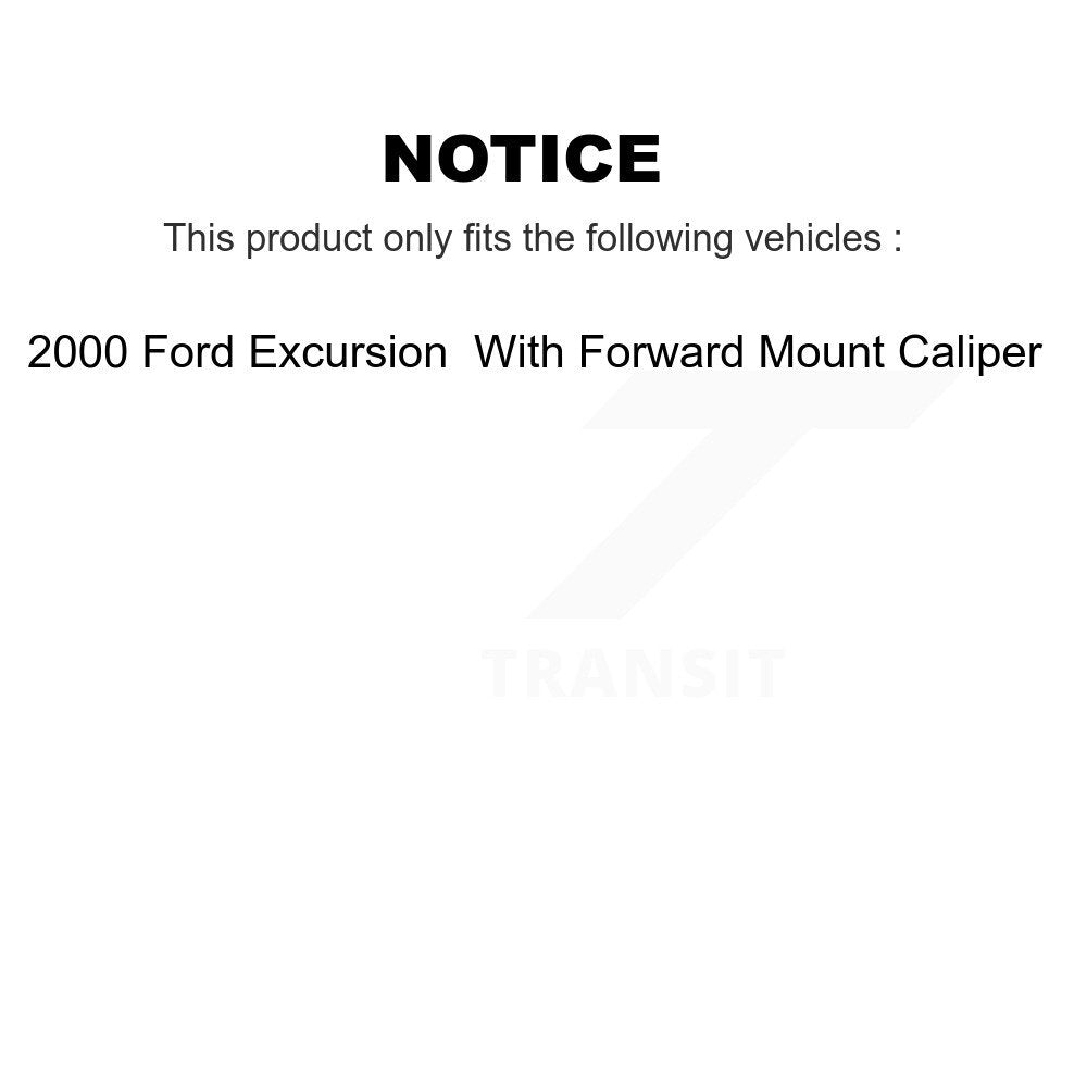 Rear Brake Caliper Rotor & Ceramic Pad Kit For Ford Excursion With Forward Mount KC8-100185T