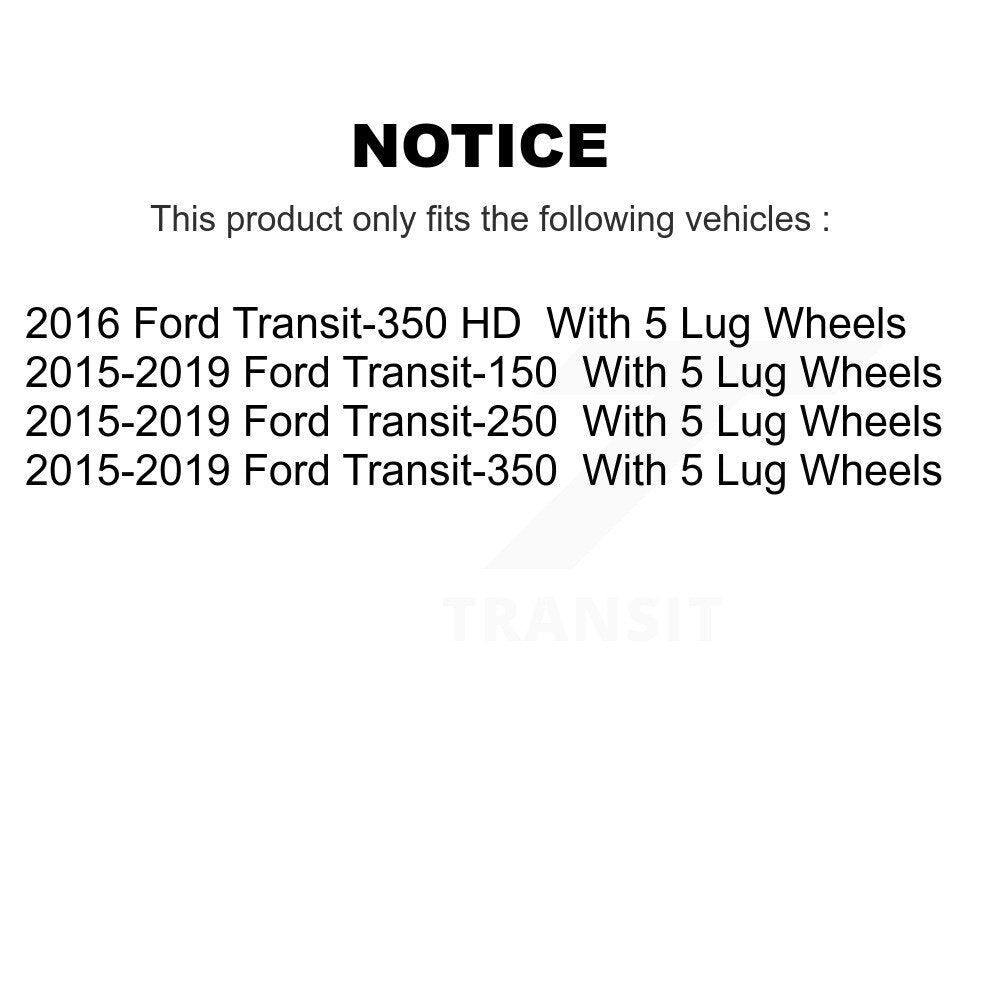 Rear Brake Caliper Rotor Ceramic Pad Kit For Ford Transit-250 Transit-150 Transit-350 HD KC8-100212T