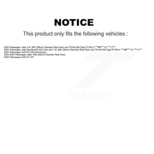 Charger l'image dans la galerie, Rear Disc Brake Rotors And Ceramic Pads Kit With Calipers For Volkswagen Jetta