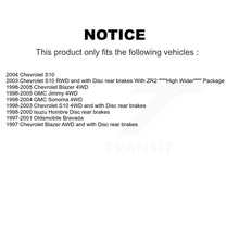 Charger l'image dans la galerie, Rear Brake Caliper Rotor Ceramic Pad Kit For Chevrolet GMC Blazer S10 Jimmy Sonoma Isuzu KC8-100273T
