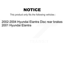 Charger l&#39;image dans la galerie, Rear Disc Brake Rotors And Ceramic Pads Kit With Calipers For Hyundai Elantra