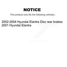 Charger l'image dans la galerie, Rear Disc Brake Rotors And Ceramic Pads Kit With Calipers For Hyundai Elantra