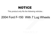 Load image into Gallery viewer, Rear Brake Rotor &amp; Ceramic Pad Kit With Calipers For 2004 Ford F-150 With 7 Lug Wheels