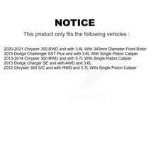 Load image into Gallery viewer, Front Disc Brake Caliper Rotor Ceramic Pad Kit For Chrysler 300 Dodge Charger Challenger KC8-100400T