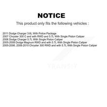 Charger l'image dans la galerie, Front Disc Brake Caliper Rotor And Ceramic Pad Kit For Chrysler 300 Dodge Charger Magnum KC8-100402T