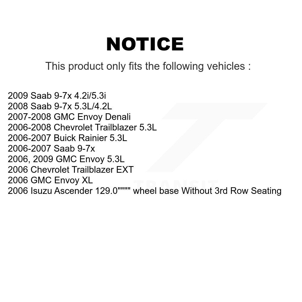 Front Brake Caliper Rotor And Ceramic Pad Kit For Chevrolet Trailblazer GMC Envoy XL EXT KC8-100409T