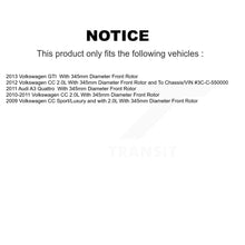 Load image into Gallery viewer, Front Brake Rotors Ceramic Pad Kit With Calipers For Volkswagen CC GTI Audi A3 Quattro